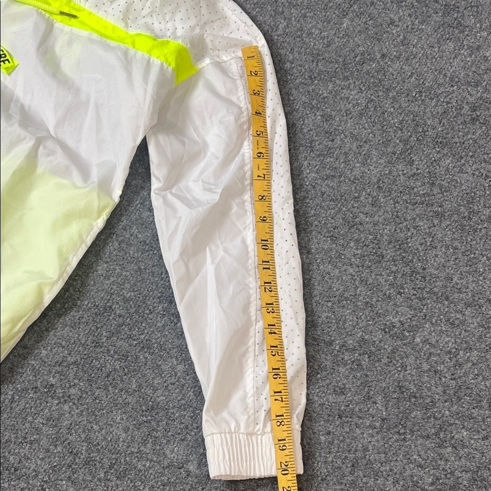 Bebe Sport Windbreak Jacket BEBE White & Yellow Size S - Picture 5 of 9